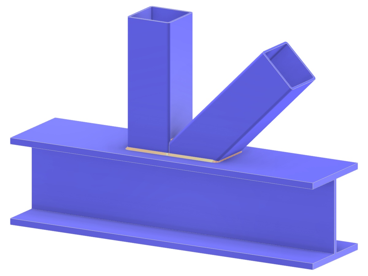 Model 005267 | Truss N-Joint | Diagonal and Vertical to Chord Connection