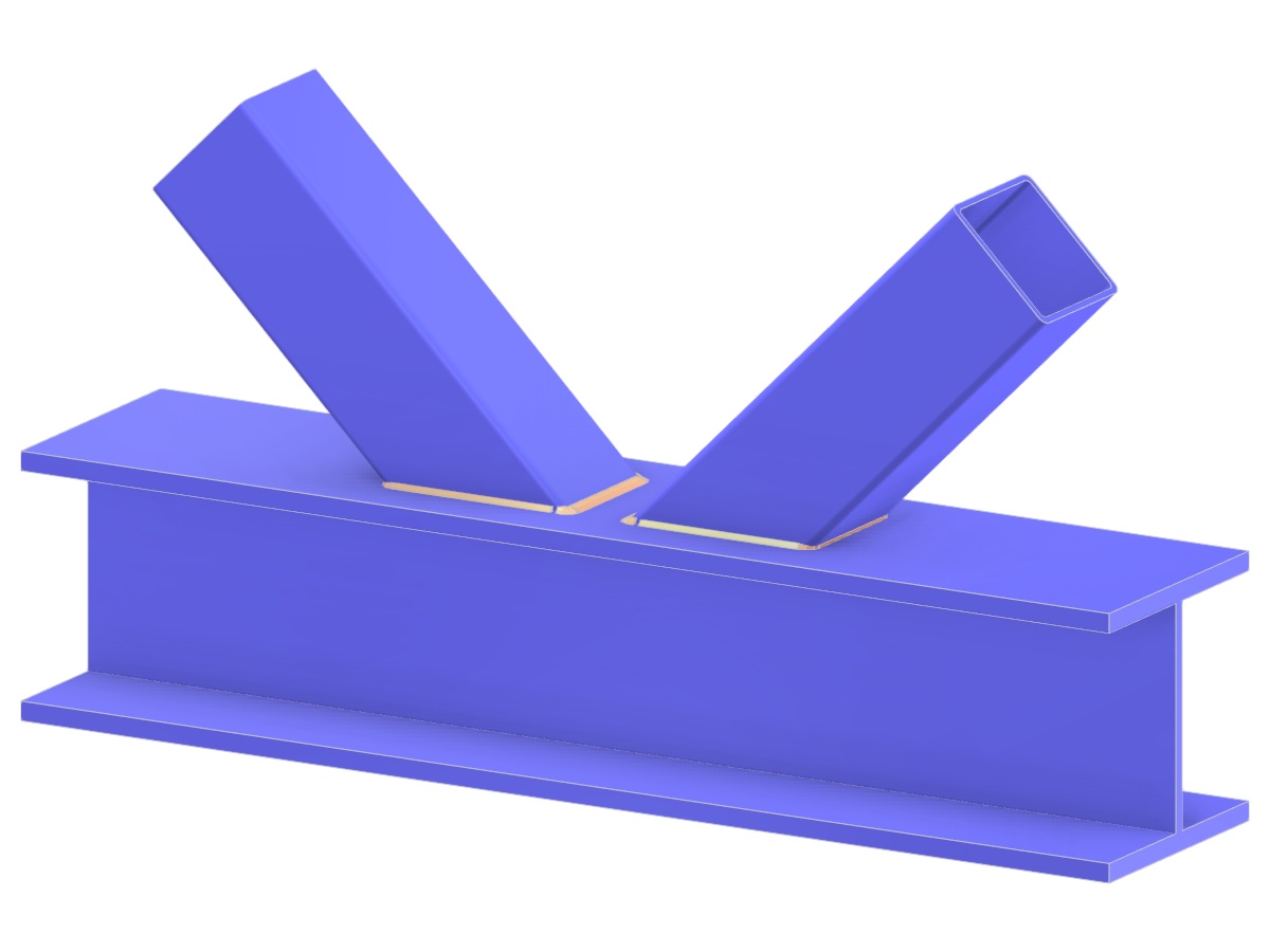 Model 005302 | Truss K-Joint | Diagonals to Chord Connection