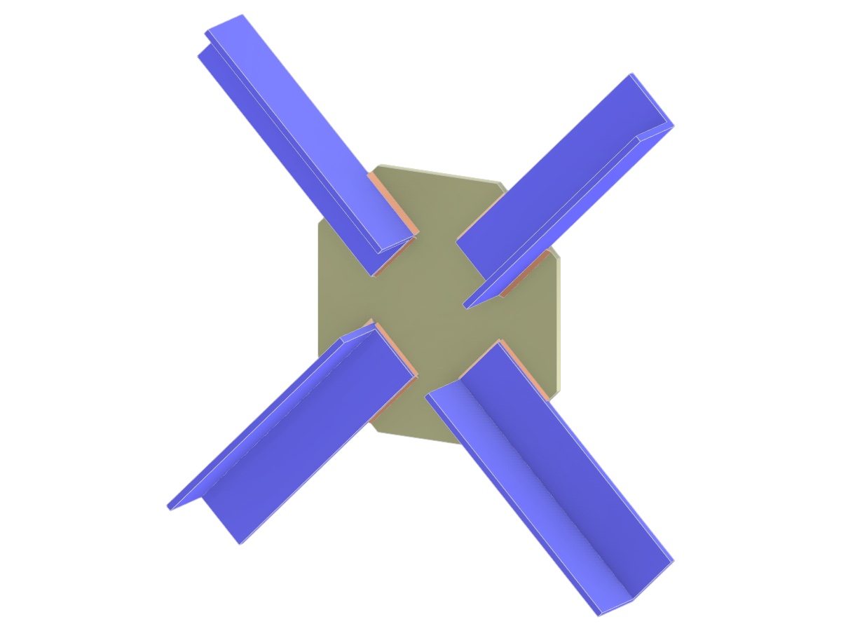Model 005339 | Bracing X-Joint | Diagonal to Diagonal Connection via Gusset Plate