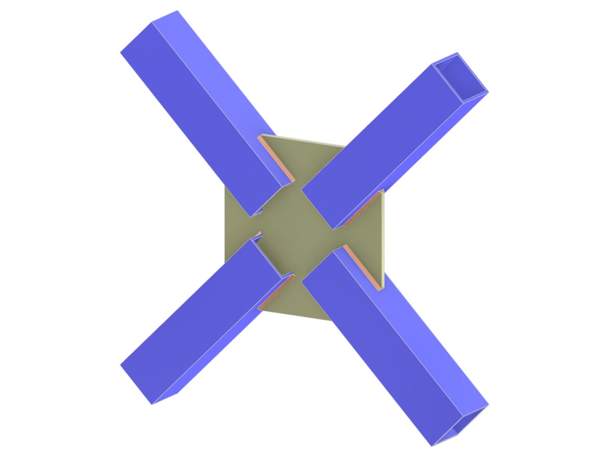 Model 005340 | Bracing X-Joint | Diagonal to Diagonal Connection via Gusset Plate
