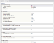 Tab "Settings"