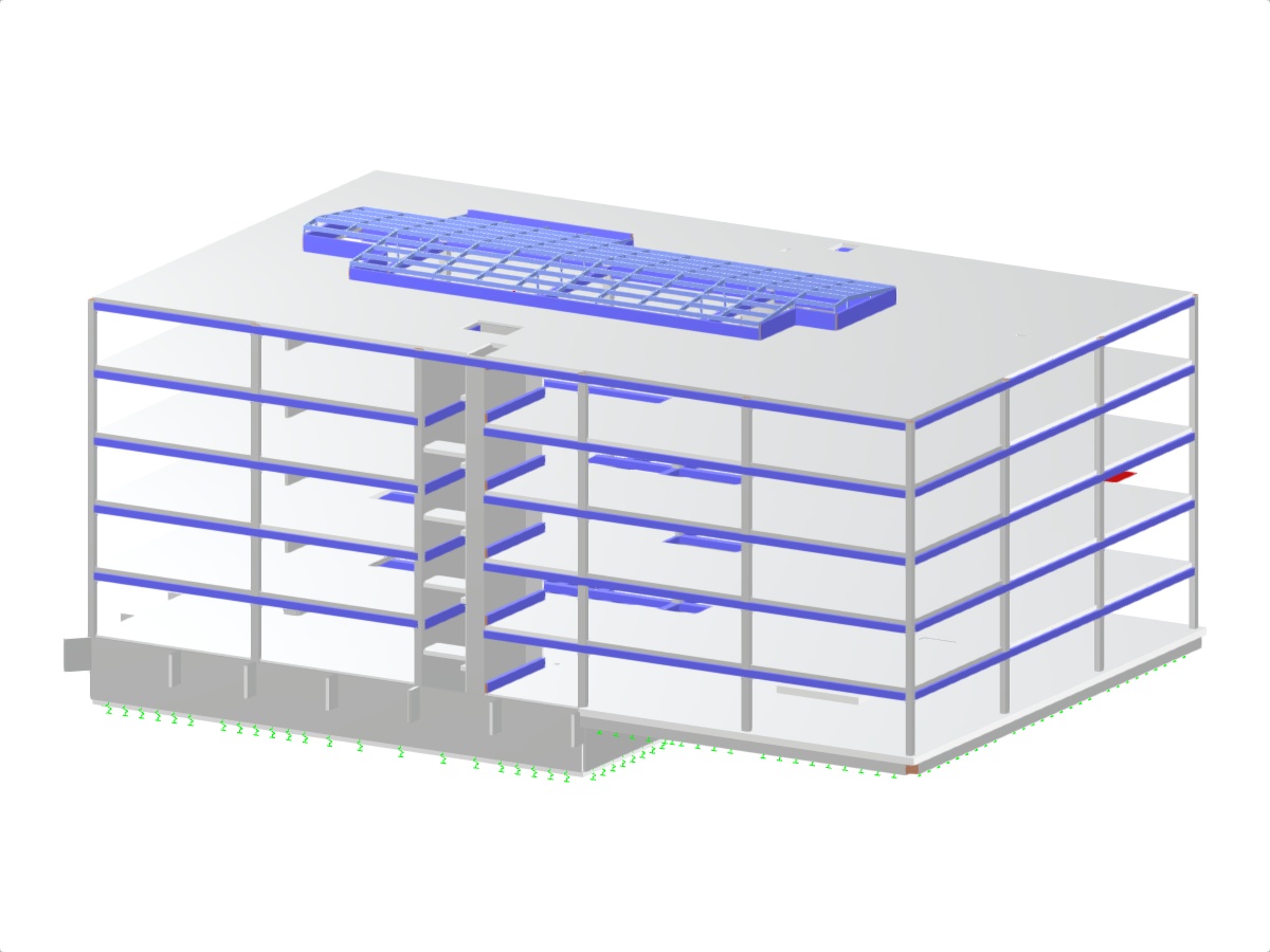 Model 005505 | HOS House of Schools JKU Linz | Reinforced concrete structure, building