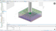 Concrete foundation modeled as a parametric block in RFEM 6