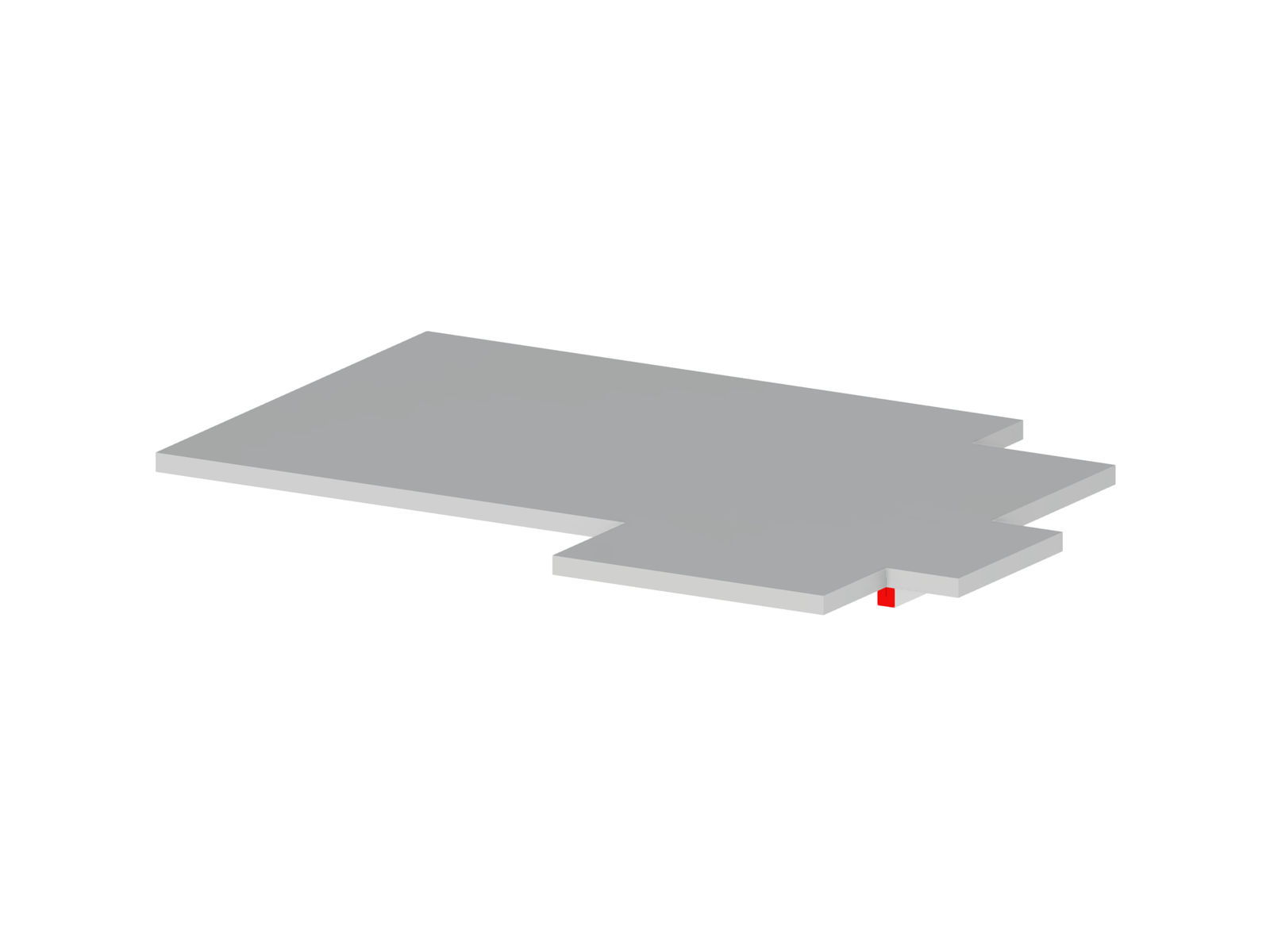 Stahlbetondecke mit präziser Linien- und Knotenlagerung zur Analyse von Lagerbedingungen