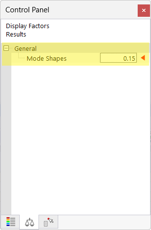 The control panel shows the mode shapes with precise results.