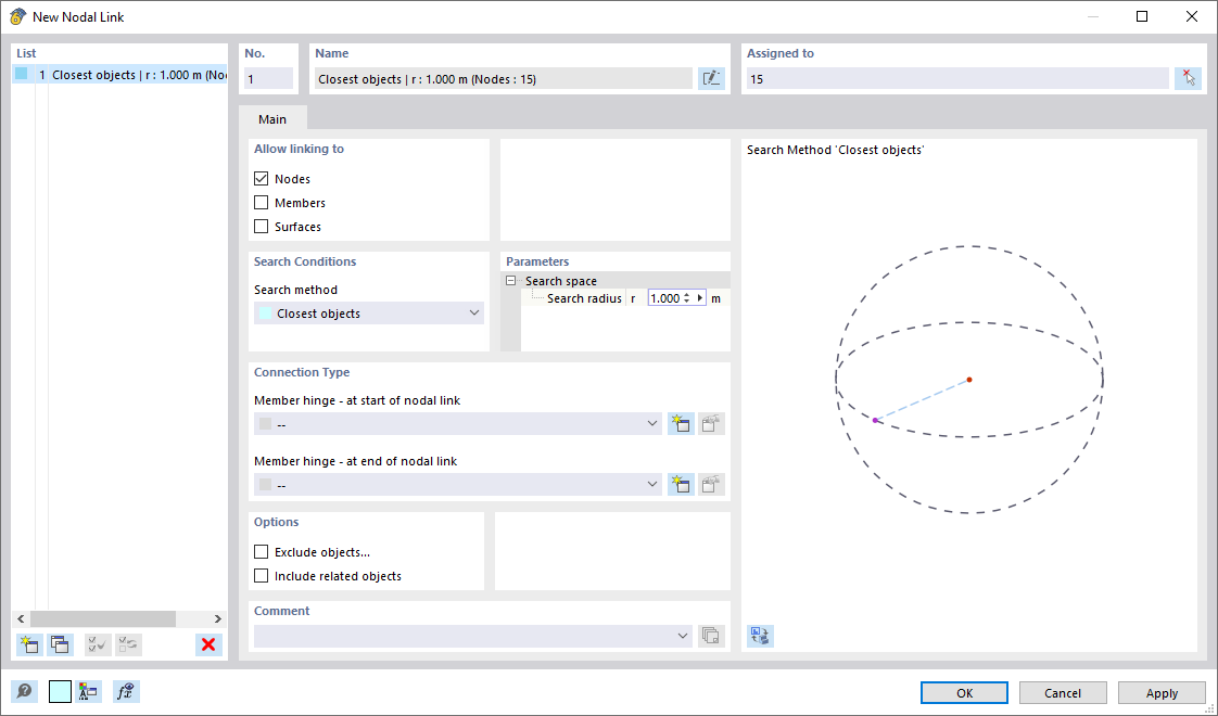 Dialog Box "New Nodal Link"