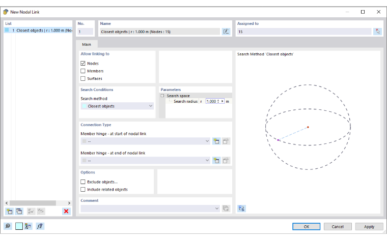 Dialog Box "New Nodal Link"