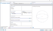 Window for automatic linking and coupling member configuration. Options for radius and joint properties.