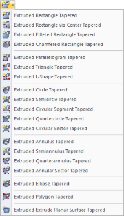 Illustration of a software tool showing the extrusion of surfaces in a building application.