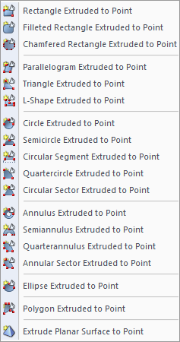 Feature '"Extrude to point" for three-dimensional modeling in a software tool
