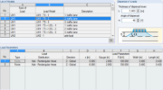 Dialog box for selecting the load model with various options and parameters in civil engineering.
