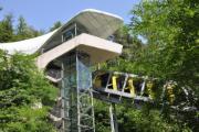 The Hungerburgbahn station in Innsbruck, designed by architect Zaha Hadid, impresses with its futuristic, curved shape.