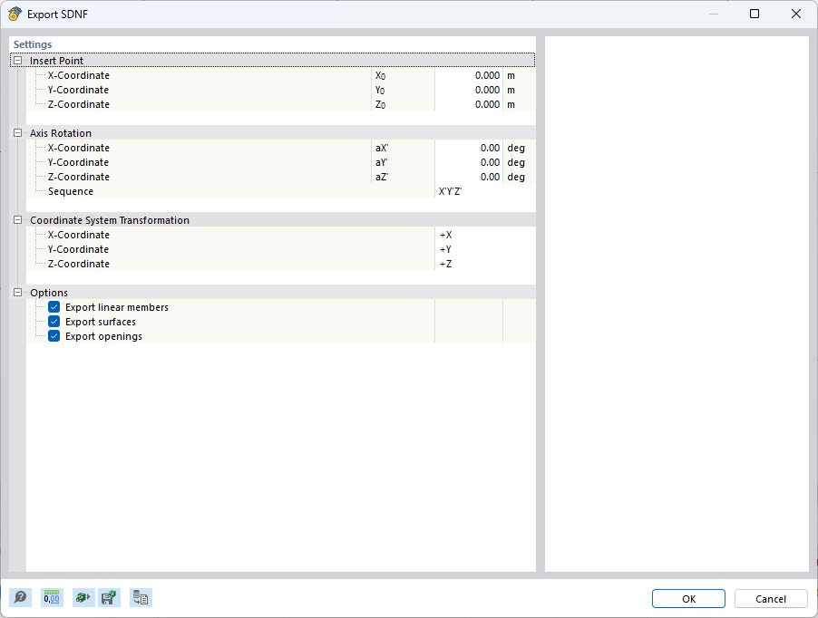 SDNF export process steps displayed in a software interface with diagrams.