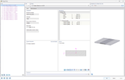 Wizard for the design of strips in a building grid with variable width options based on span width and standards.