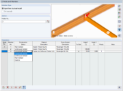 Display of the adjustment of member status and nodes in structural design software.