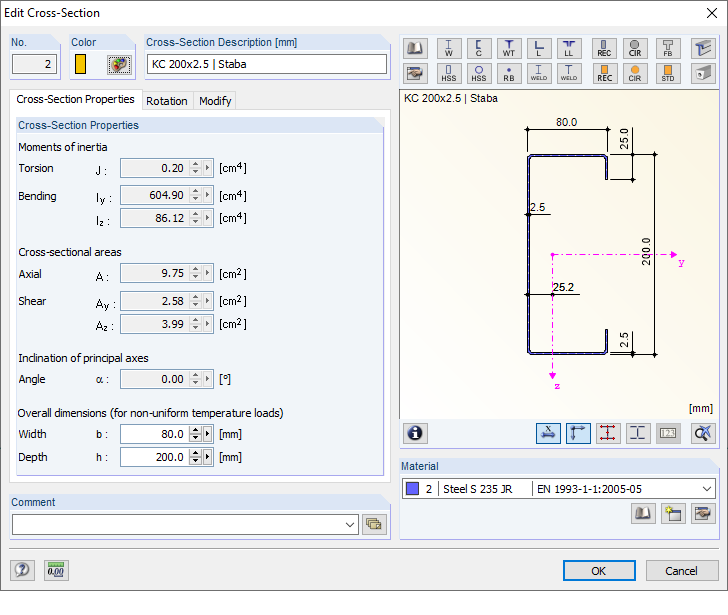 A detailed cross-section shows the editing in a CAD environment. Technical details and parameters are visible.