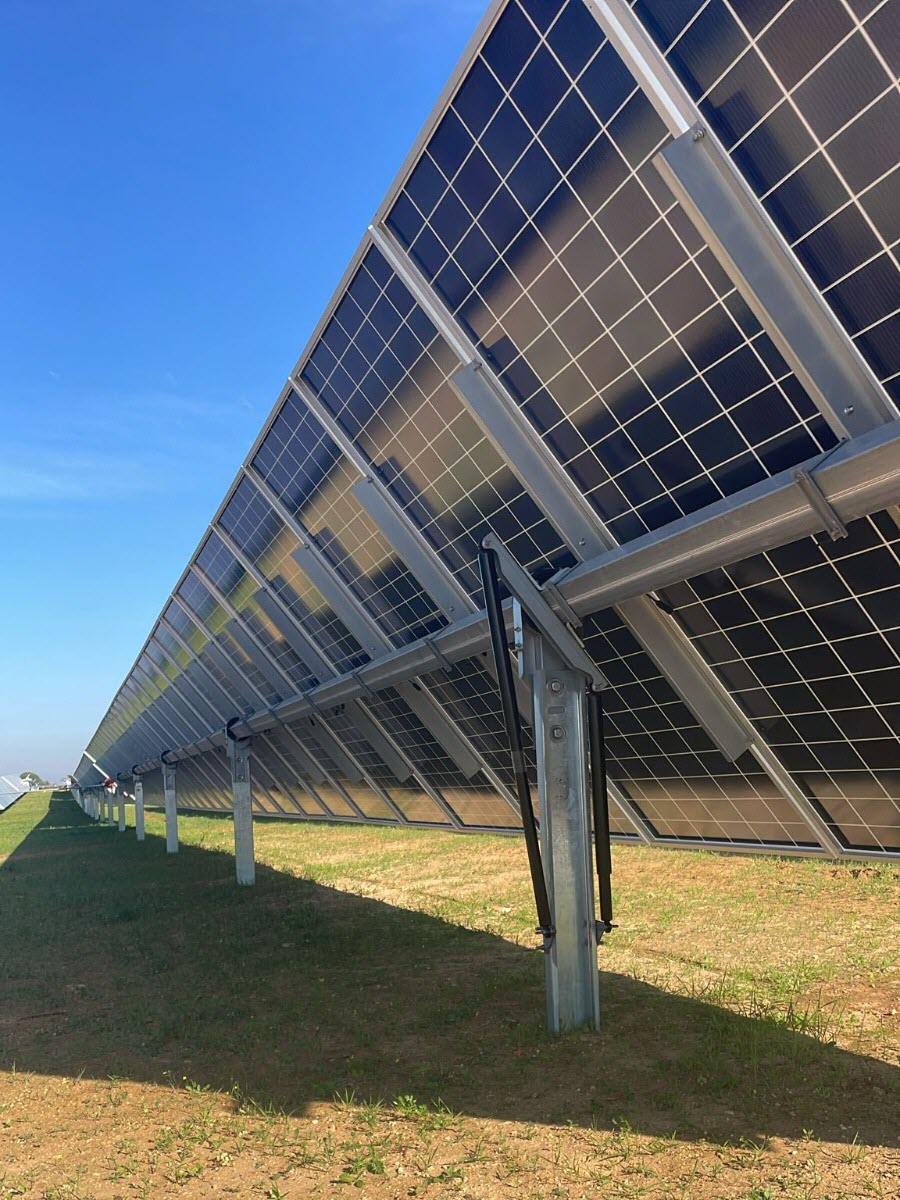 Detailed View of Solar Trackers (© Axial Structural Solutions)