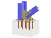 Model 005686 | Column Base with Gusset Plate and Bolted Diagonal Connection