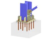 Model 005691 | Column Base with Gusset Plate and Bolted Diagonal Connection