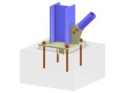 Model 005694 | Column Base with Gusset Plate with Shear Lug and Bolted Diagonal Connection