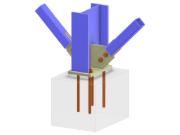 Model 005722 | Column Base with Two Diagonals of Vertical Bracing