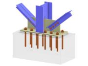Model 005730 | Column Base with Two Diagonals of Vertical Bracing