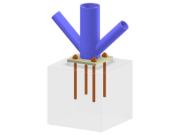 Model 005812 | Column Base with Two Diagonals of Vertical Bracing