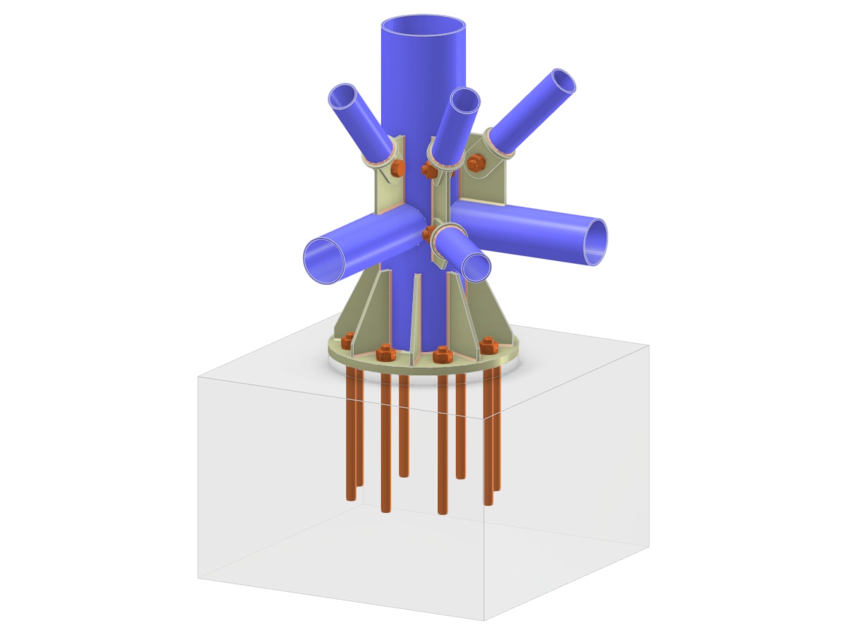 Model 005820 | Column Base with Diagonals and Horizontals of Vertical Bracing