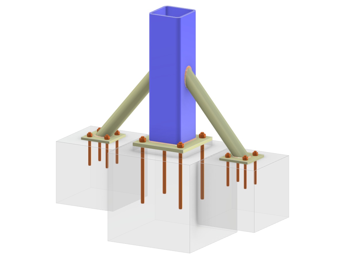 Model 005830 | Column Base with Two Braces