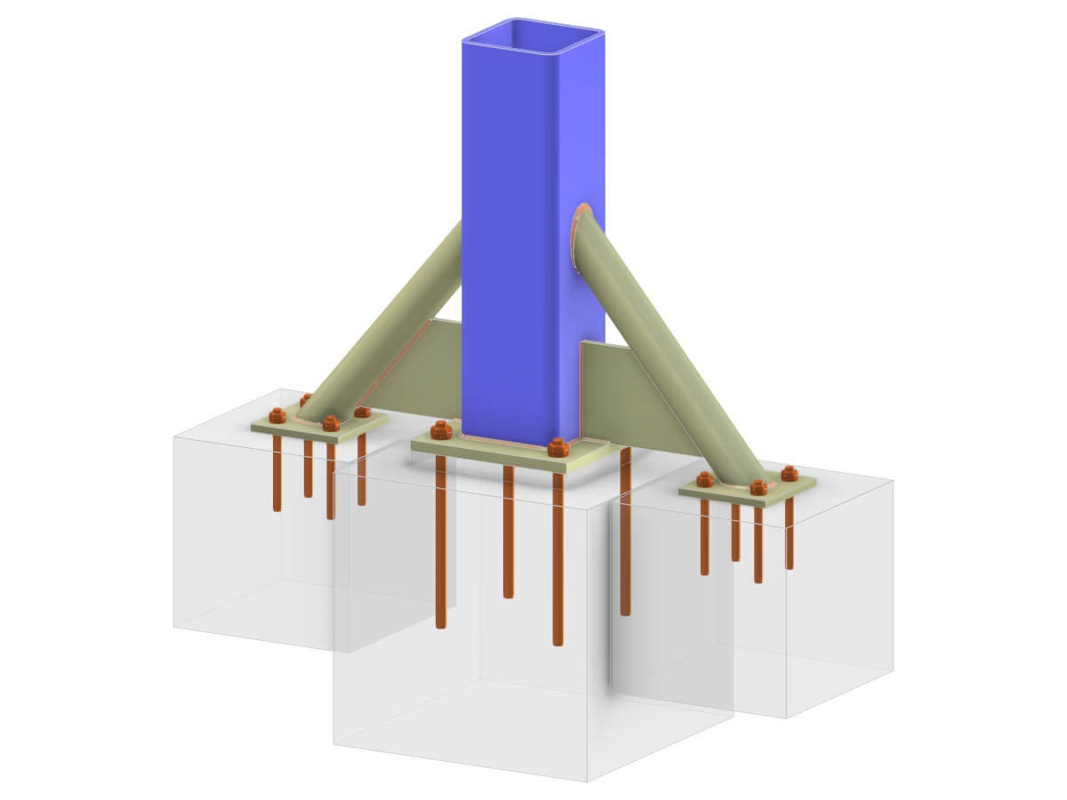 Model 005831 | Column Base with Two Braces