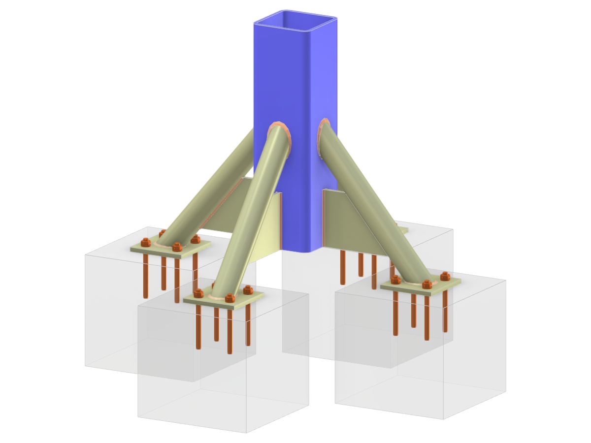 Model 005833 | Column Base with Four Braces