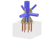 Model 005848 | Column Base with Diagonals and Horizontals of Vertical Bracing