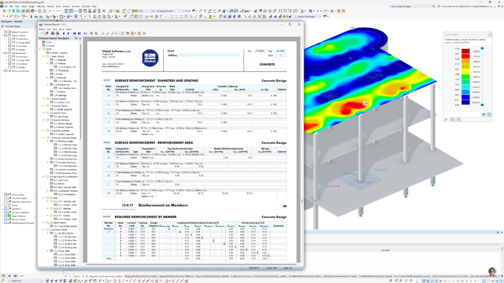 Modern, interactive printout report with flexible chapters and PDF import.