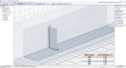 Mesh sensitivity study visualizing the effects on a 2D plate in RWIND software, focusing on variations in mesh density.