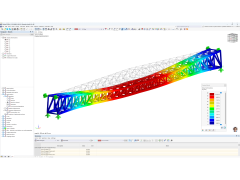 Simulation of movements on a footbridge under overload conditions.