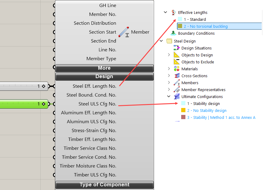 Defining Design Properties for RFEM 6 in Grasshopper