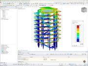 3D model of a lookout tower with deformations