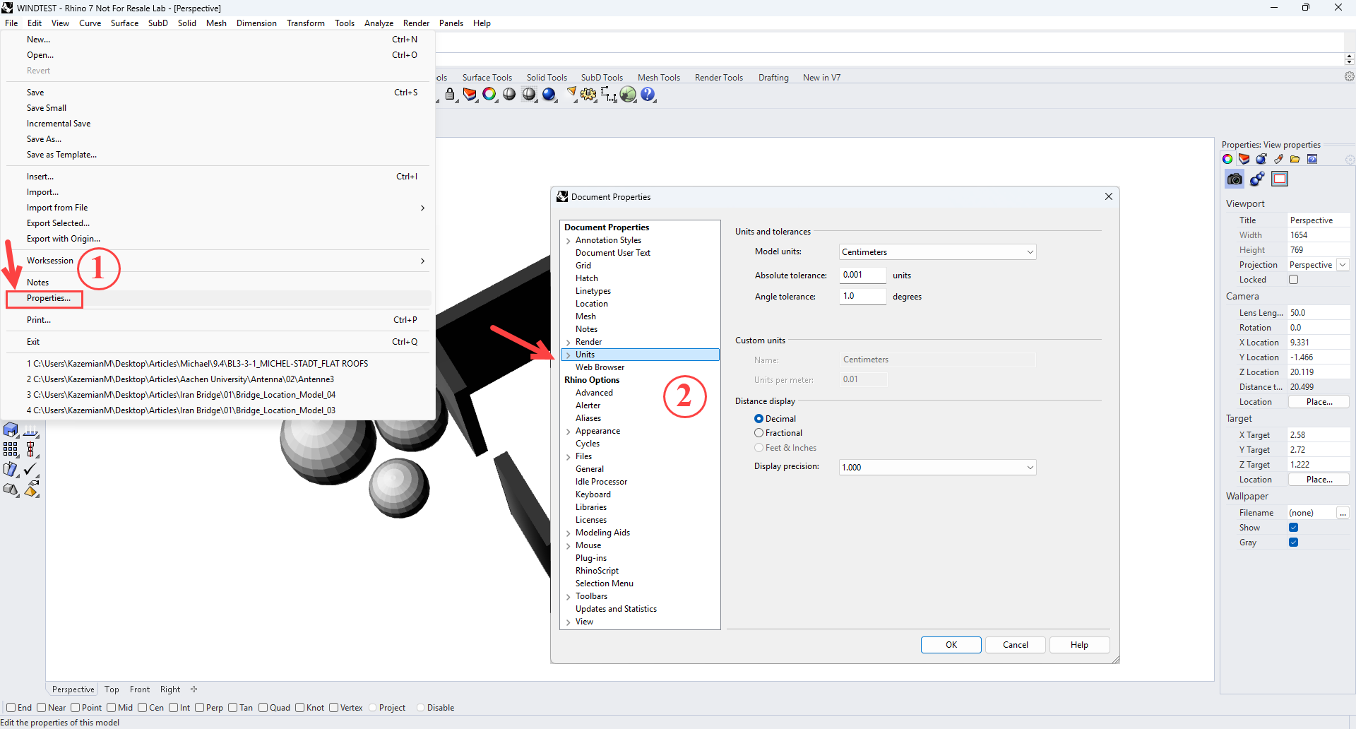 Adjusting model units in Rhino before CFD export