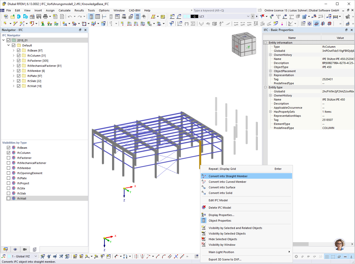 KB 001797 | Conversion of IFC Objects to Members, Surfaces, or Solids