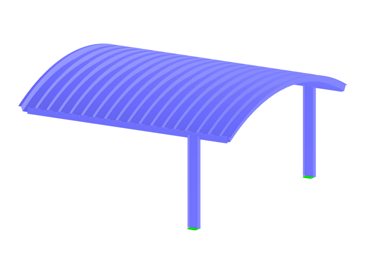 Model 006073 | Parking Shade Steel Structure