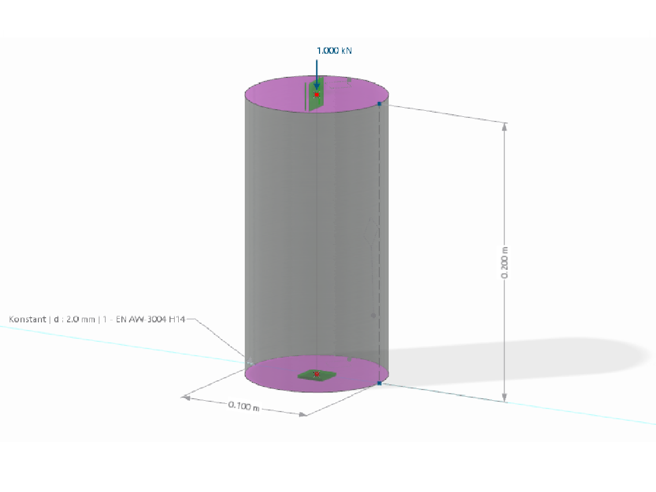 Model 006080 | KB 001914 | Mesh convergence study | Aluminum shell