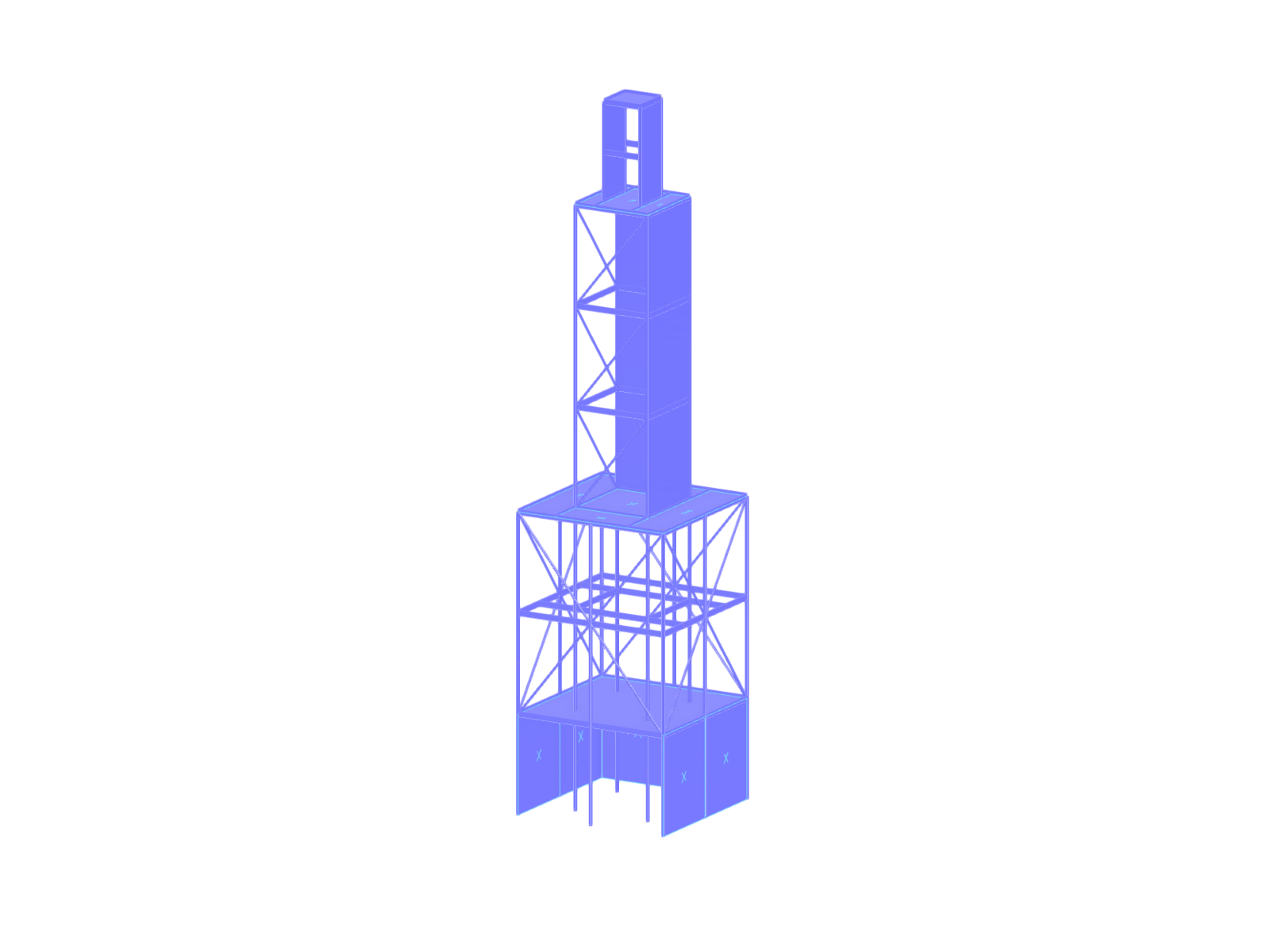 3D visualization of a steel structure for the “Fire” level in Bent on Destruction.