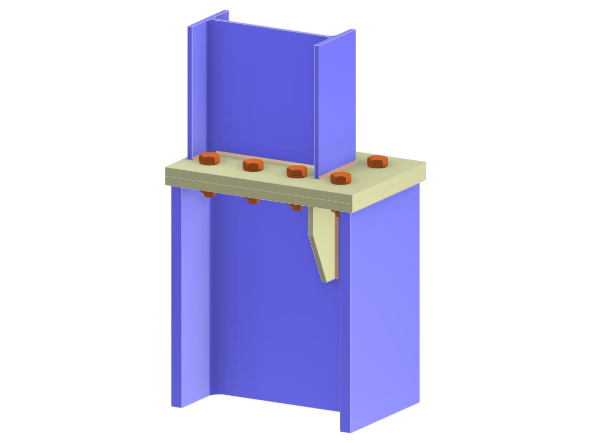 Model 006134 | Column Splice via Full-Depth End Plate and Rib