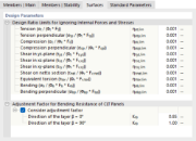 Tab "Surfaces" for timber design according to CSA