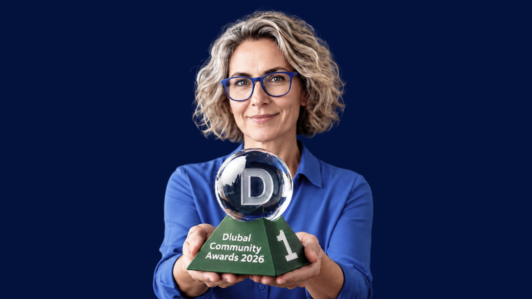 AI Assistant Mia from Dlubal highlighted with a Community Awards badge, representing innovation and excellence in engineering solutions.