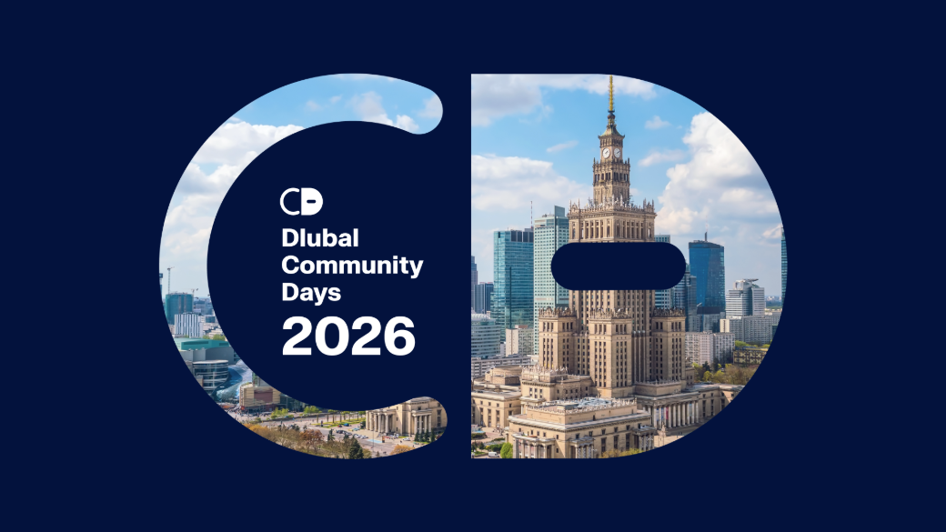 Dlubal Community Day 2026 promotional banner for the event in Warsaw featuring a welcoming introduction graphic.