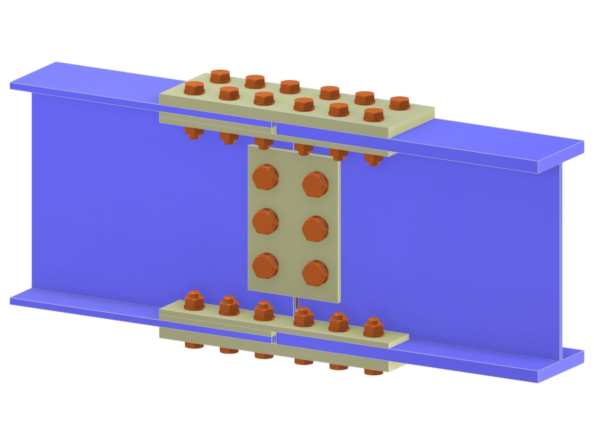 Model 006197 | Beam Splice with Flange and Web Splice Plates and Inner Filler Plates