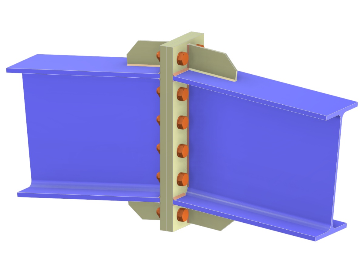 Model 006211 | Beam Splice via Extended End Plate to Plate and Rib