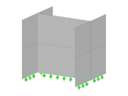 I-shaped wall stacks are shown with a variable number of stories in a structural analysis context.