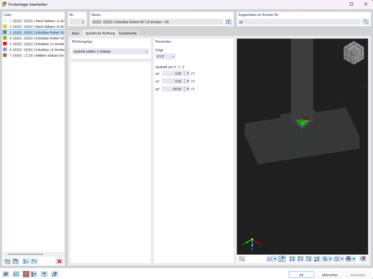 Nodal support | Tab Specific Direction